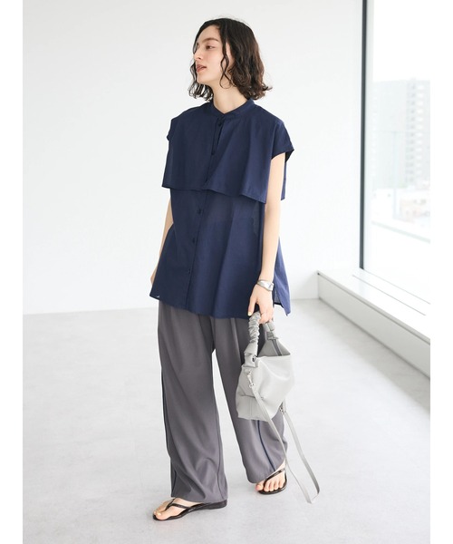 CRAFT STANDARD BOUTIQUE(クラフトスタンダードブティック)の「インド綿フリルブラウス(シャツ/ブラウス・レディース・グレー系その他2/サックスブルー系3/ラベンダー/ネイビー・FREE)」の22枚目の写真