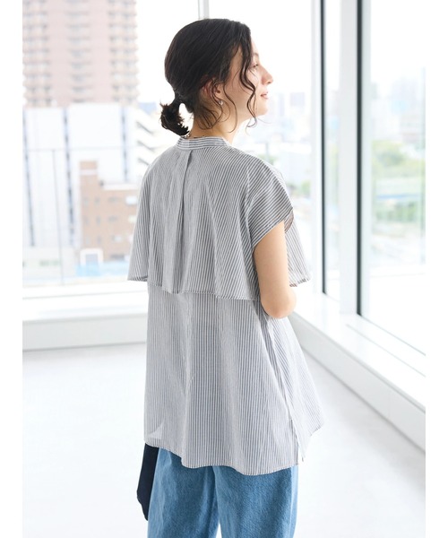 CRAFT STANDARD BOUTIQUE(クラフトスタンダードブティック)の「インド綿フリルブラウス(シャツ/ブラウス・レディース・グレー系その他2/サックスブルー系3/ラベンダー/ネイビー・FREE)」の16枚目の写真