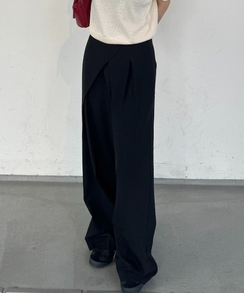 nemne store(ネンネストア)の「《Delfy》ラップデザインスラックス(スラックス・レディース・ブラック/グレー/ベージュ・SMALL/MEDIUM)」の9枚目の写真