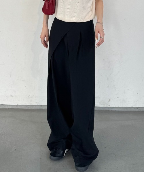 nemne store(ネンネストア)の「《Delfy》ラップデザインスラックス(スラックス・レディース・ブラック/グレー/ベージュ・SMALL/MEDIUM)」の8枚目の写真