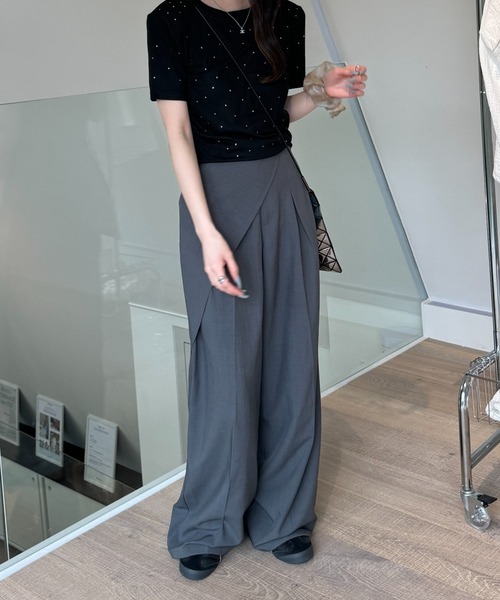 nemne store(ネンネストア)の「《Delfy》ラップデザインスラックス(スラックス・レディース・ブラック/グレー/ベージュ・SMALL/MEDIUM)」の6枚目の写真