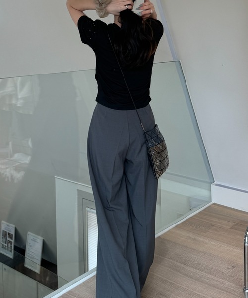 nemne store(ネンネストア)の「《Delfy》ラップデザインスラックス(スラックス・レディース・ブラック/グレー/ベージュ・SMALL/MEDIUM)」の16枚目の写真