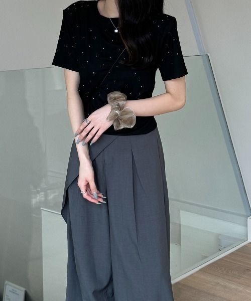 nemne store(ネンネストア)の「《Delfy》ラップデザインスラックス(スラックス・レディース・ブラック/グレー/ベージュ・SMALL/MEDIUM)」の15枚目の写真