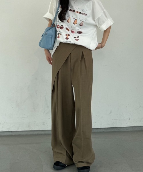 nemne store(ネンネストア)の「《Delfy》ラップデザインスラックス(スラックス・レディース・ブラック/グレー/ベージュ・SMALL/MEDIUM)」の11枚目の写真