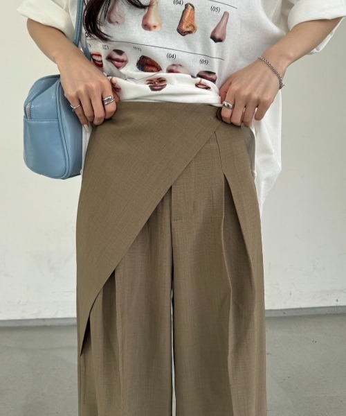 nemne store(ネンネストア)の「《Delfy》ラップデザインスラックス(スラックス・レディース・ブラック/グレー/ベージュ・SMALL/MEDIUM)」の10枚目の写真