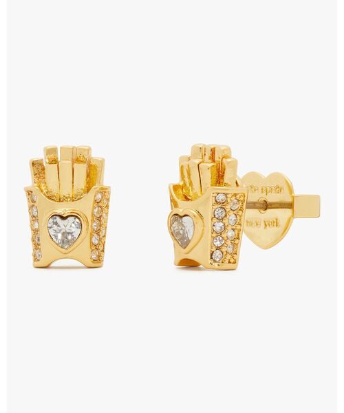 【セール】ワット ア スナック パヴェ フレンチ フライ ピアス（ピアス（両耳用））｜kate spade new york（ケイトスペード ニューヨーク）