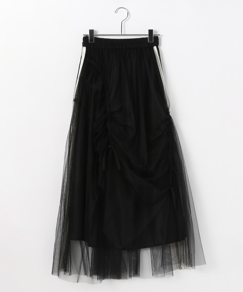 PAGEBOY（ページボーイ）の「ラインチュールボリュームスカート（スカート・レディース・ブラック/オフホワイト/ブラウン・FREE）」の8枚目の写真