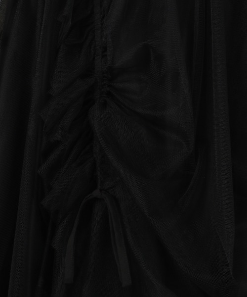 PAGEBOY（ページボーイ）の「ラインチュールボリュームスカート（スカート・レディース・ブラック/オフホワイト/ブラウン・FREE）」の4枚目の写真