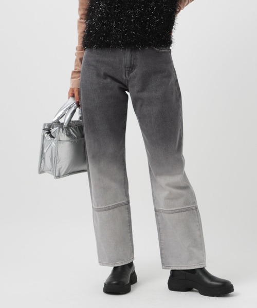 BAYFLOW（ベイフロー）の「[トレンドライク]ブリーチジーンズ（デニムパンツ・レディース・ブラック/インディゴブルー・SMALL/MEDIUM）」の2枚目の写真