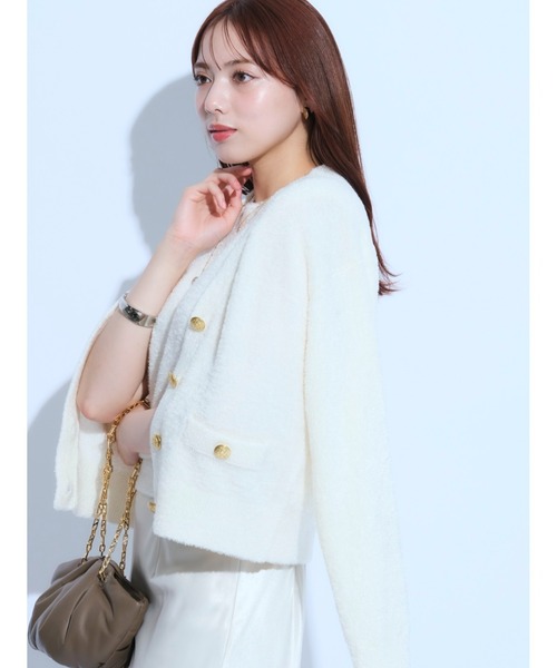 Mystrada（マイストラーダ）の「ベロアニットカーデ（ニット/セーター