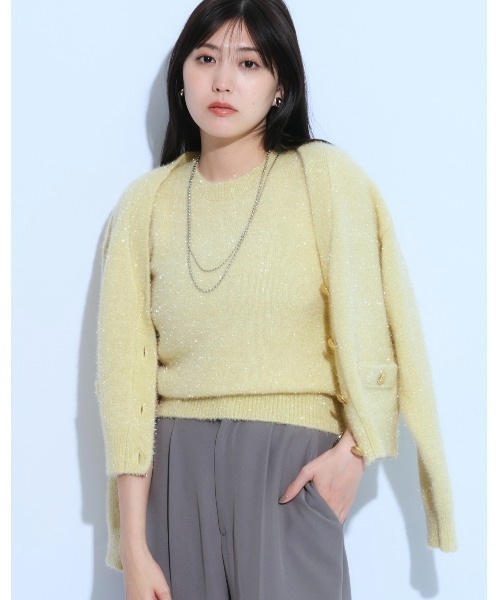 【定価29,700円】mystrada ニットカーディガン マイストラーダ Mystrada ゆるニットカーデ （モカ