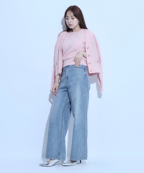 Mystrada（マイストラーダ）の「ベロアニットカーデ（ニット/セーター