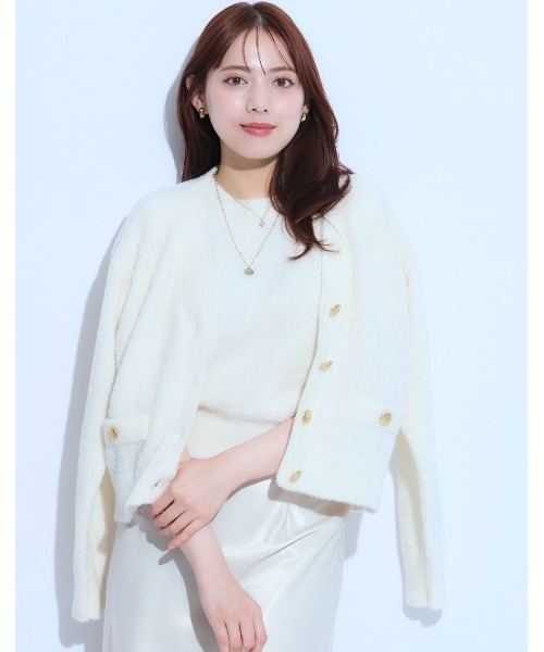 Mystrada（マイストラーダ）の「ベロアニットカーデ（ニット/セーター