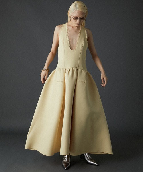 PRANK PROJECT(プランクプロジェクト)の「ドロップウエストドレス / Dropped Waist Dress(ドレス・レディース・ライトイエロー/ブラック・FREE)」の15枚目の写真