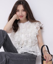 専用 アプワイザーリッシェ　レースブラウス 美品☆アプワイザーリッシェ シャツレースブラウス