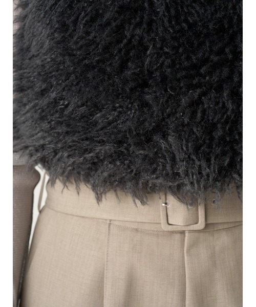 FRAY I.D（フレイアイディー）の「ECOPELエコファーキャミビスチェ（ベスト・レディース・オフホワイト/ダークグレー・FREE）」の14枚目の写真