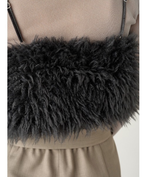 FRAY I.D（フレイアイディー）の「ECOPELエコファーキャミビスチェ（ベスト・レディース・オフホワイト/ダークグレー・FREE）」の15枚目の写真