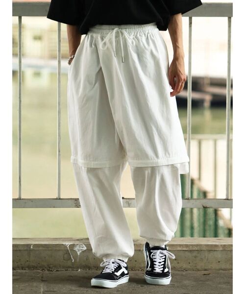 CRAFT STANDARD BOUTIQUE(クラフトスタンダードブティック)の「【URANIWA CAMPERS】2WAY WHITE DENIM PANTS(デニムパンツ・メンズ・ホワイト・M/XL/L)」の5枚目の写真