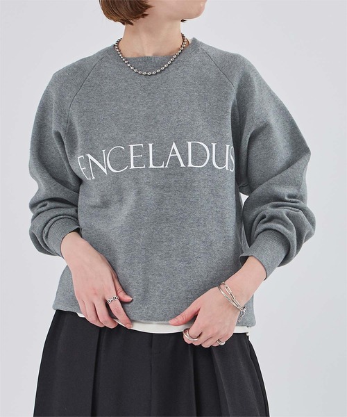 ౨ৎ　　 mattiussi ロゴ　ニット　セーター　グレー セール】【洗濯機可/ちくちくしにくい】大人のための スウェットライク