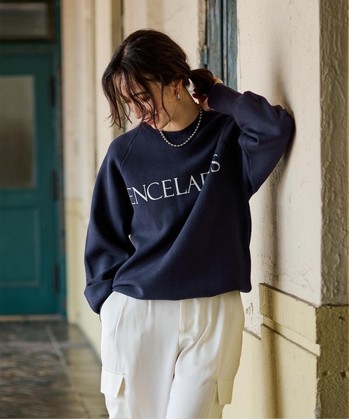 UR'S（ユアーズ）の「スウェットライクロゴニット（ニット/セーター