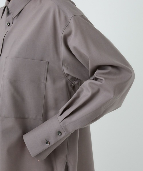 Chaos（カオス）の「Chaos(カオス)/ウィンターボーイフレンドシャツ（シャツ/ブラウス・レディース・ストライプ/サックスブルー/モカ/ホワイト/ピンク系その他・FREE）」の8枚目の写真