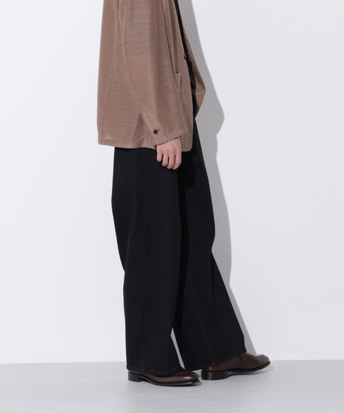 Apo(s)ture(アポスチャー)の「LUCAS-006/デニムロングワイドパンツ(デニムパンツ・メンズ・ネイビー/ブラック・XS/S/M/L/XL)」の10枚目の写真