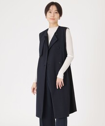 ロングジレ」に該当するブルー・ネイビー/青色系のファッション