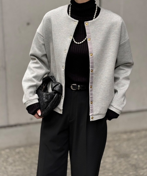 大人カーデ】ダンボールノーカラージャケット Emma Taylor│STYLEDOOR