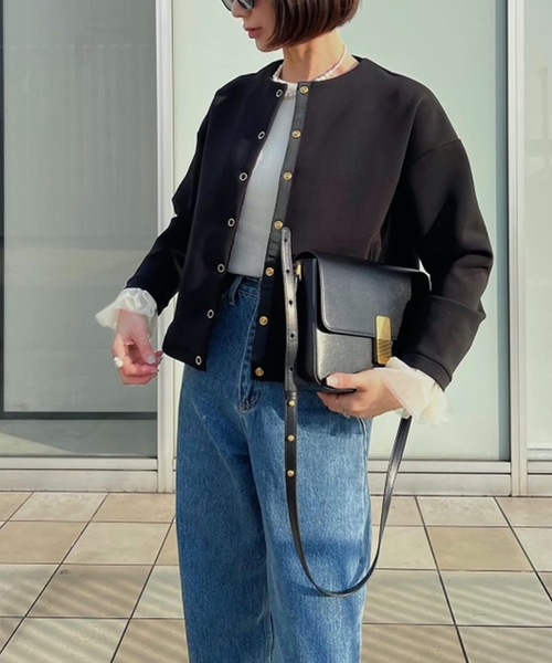 大人カーデ】ダンボールノーカラージャケット Emma Taylor│STYLEDOOR