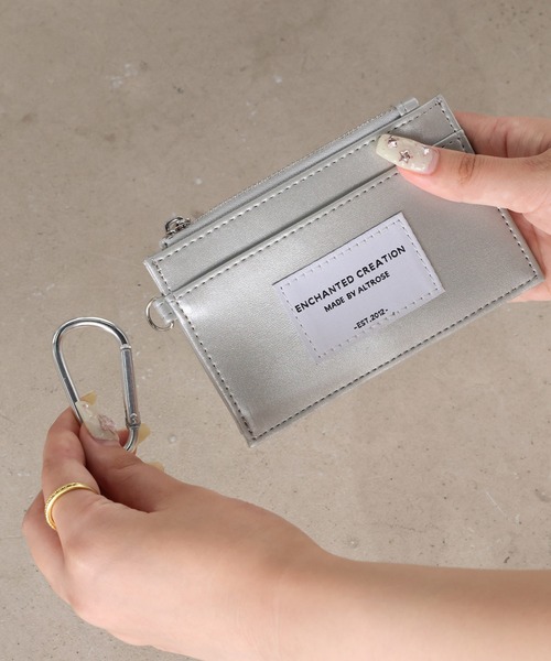 ALTROSE（アルトローズ）の「フラグメントケース ミニ財布 ミニウォレット コンパクト 財布 薄型 カードケース シード（カードケース・レディース・アイボリー/ブラック/シルバー/グレー・FREE）」の21枚目の写真