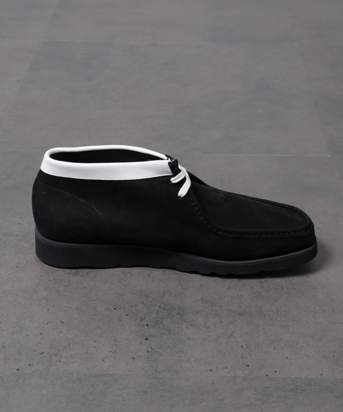 NANO universe（ナノユニバース）の「HOTEL PALACE(オテルパラス)xパドモア&バーンズヌバックレザーヴィブラムソールブーツ（ブーツ・メンズ・ブラック/ブラウン・8/9/7）」の6枚目の写真