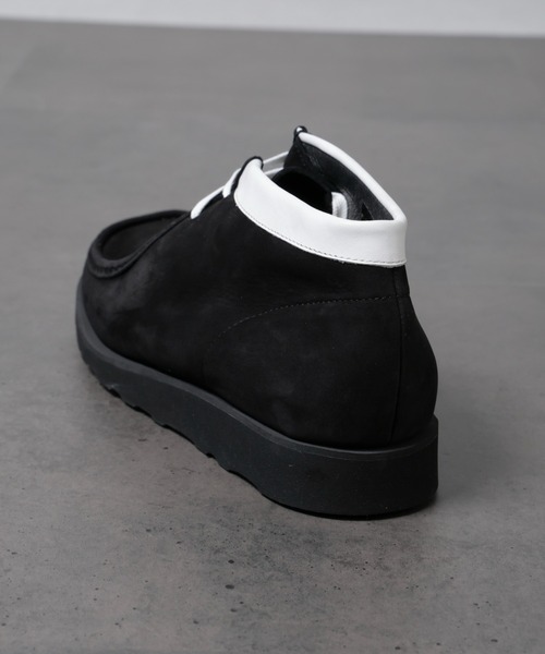 NANO universe（ナノユニバース）の「HOTEL PALACE(オテルパラス)xパドモア&バーンズヌバックレザーヴィブラムソールブーツ（ブーツ・メンズ・ブラック/ブラウン・8/9/7）」の7枚目の写真