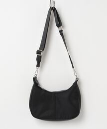 Lui's | シンセティックレザーナイロンコンビハーフムーンバッグ(ショルダーバッグ)