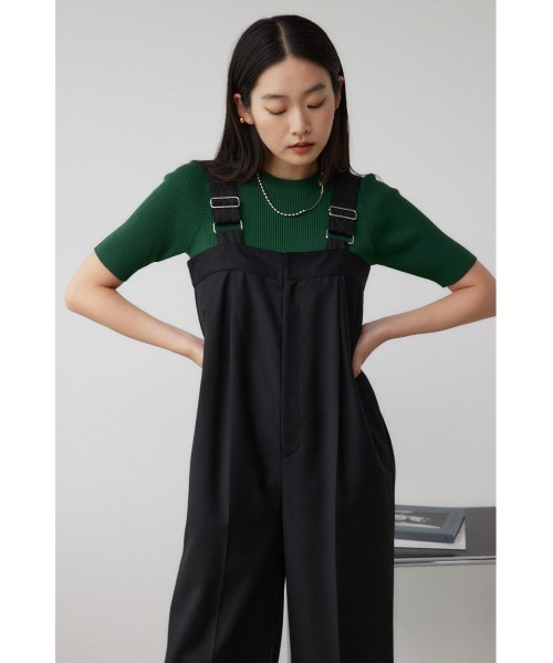 AZUL by moussy（アズールバイマウジー）の「ベアワイドオールインワン（つなぎ/オールインワン・レディース・ブラック/グレー系その他・SMALL/MEDIUM）」の3枚目の写真