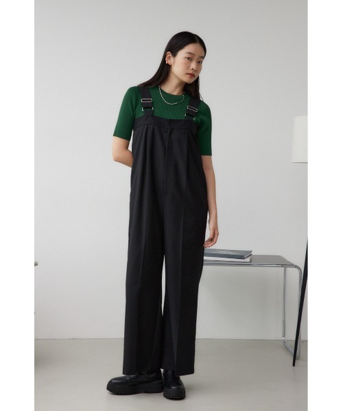 AZUL by moussy（アズールバイマウジー）の「ベアワイドオールインワン（つなぎ/オールインワン・レディース・ブラック/グレー系その他・SMALL/MEDIUM）」の4枚目の写真