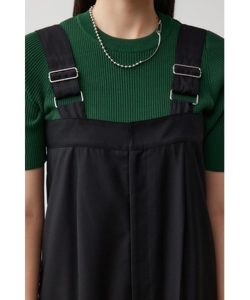 AZUL by moussy（アズールバイマウジー）の「ベアワイドオールインワン（つなぎ/オールインワン・レディース・ブラック/グレー系その他・SMALL/MEDIUM）」の9枚目の写真