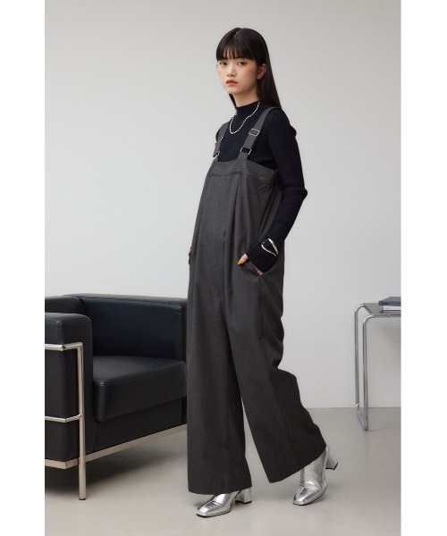 AZUL by moussy（アズールバイマウジー）の「ベアワイドオールインワン（つなぎ/オールインワン・レディース・ブラック/グレー系その他・SMALL/MEDIUM）」の17枚目の写真