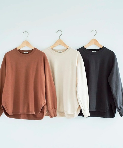 HAU(ハウ)の「トップス cotton nep(Tシャツ/カットソー・レディース・アイボリー/ブラック/ブラウン・MEDIUM)」の4枚目の写真