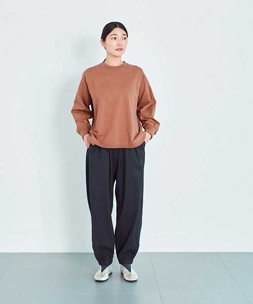HAU(ハウ)の「トップス cotton nep(Tシャツ/カットソー・レディース・アイボリー/ブラック/ブラウン・MEDIUM)」の6枚目の写真