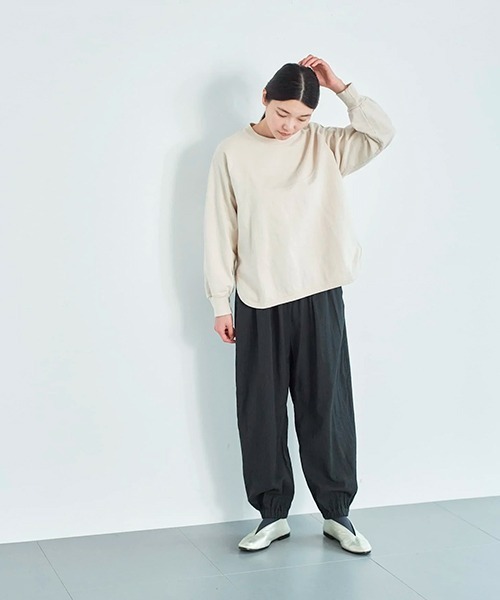 HAU(ハウ)の「トップス cotton nep(Tシャツ/カットソー・レディース・アイボリー/ブラック/ブラウン・MEDIUM)」の7枚目の写真