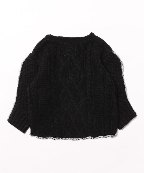 Smoothy（スムージー）の「Smoothy 2 Face Knit / スムージー 2 フェイスニット（ニット/セーター・キッズ・ブラック/アイボリー・SMALL/MEDIUM/LARGE/X-LARGE）」の3枚目の写真