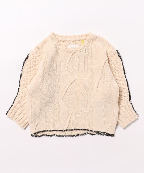 Smoothy（スムージー）の「Smoothy 2 Face Knit / スムージー 2 フェイスニット（ニット/セーター・キッズ・ブラック/アイボリー・SMALL/MEDIUM/LARGE/X-LARGE）」の9枚目の写真
