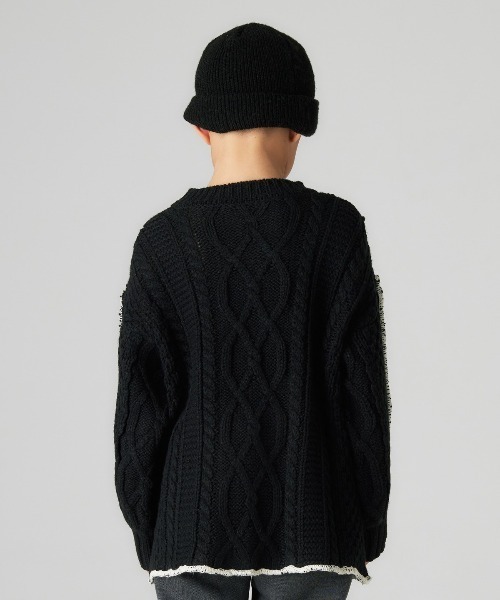 Smoothy（スムージー）の「Smoothy 2 Face Knit / スムージー 2 フェイスニット（ニット/セーター・キッズ・ブラック/アイボリー・SMALL/MEDIUM/LARGE/X-LARGE）」の8枚目の写真
