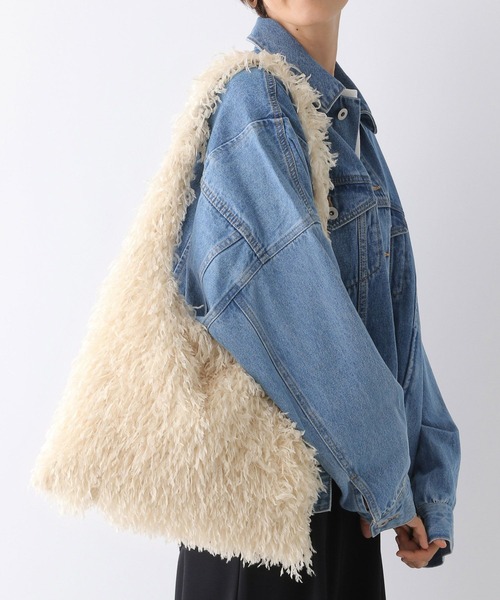 LEPSIM（レプシィム）の「フェイクフェザーフリンジショルダー 132585