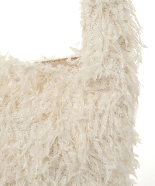 LEPSIM（レプシィム）の「フェイクフェザーフリンジショルダー 132585