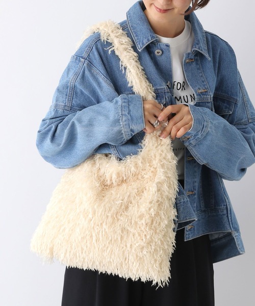 LEPSIM（レプシィム）の「フェイクフェザーフリンジショルダー 132585