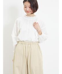 Samansa Mos2 | レースシャーリング前後2WAYブラウス(シャツ/ブラウス)
