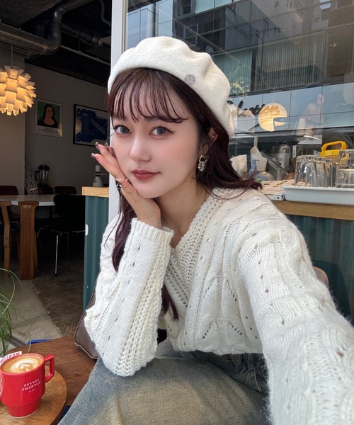 efill(エフィル)の「探し編みニット(ニット/セーター・レディース・ホワイト・FREE)」の13枚目の写真