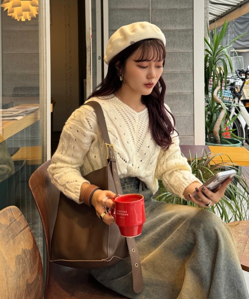 efill(エフィル)の「探し編みニット(ニット/セーター・レディース・ホワイト・FREE)」の17枚目の写真