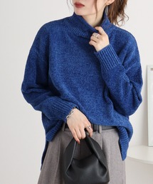 AveAngeiina ベロアモールハイネックプルオーバーニット